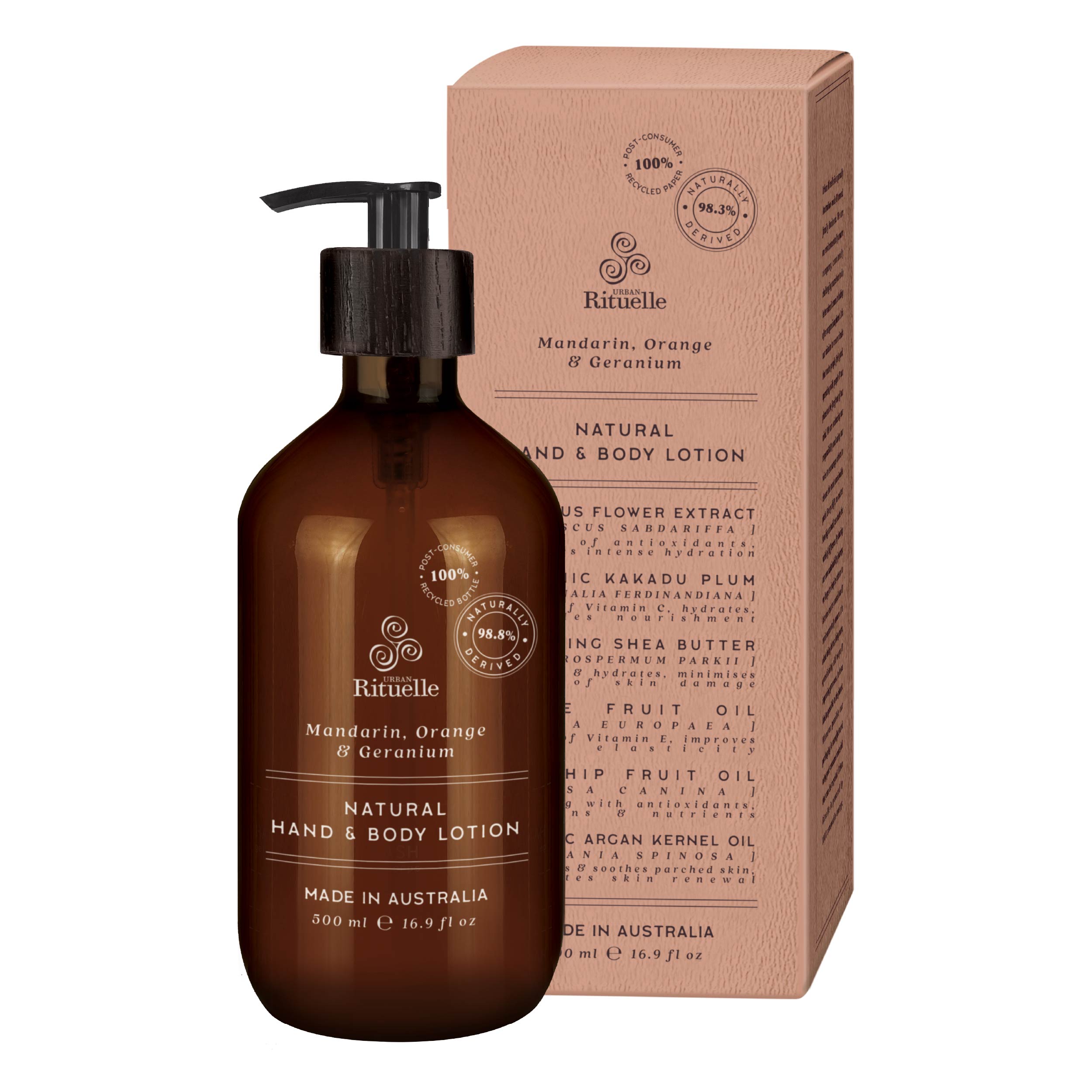 Mandarin, Orange & Geranium<br> Natural Hand & Body Lotion | 500ml