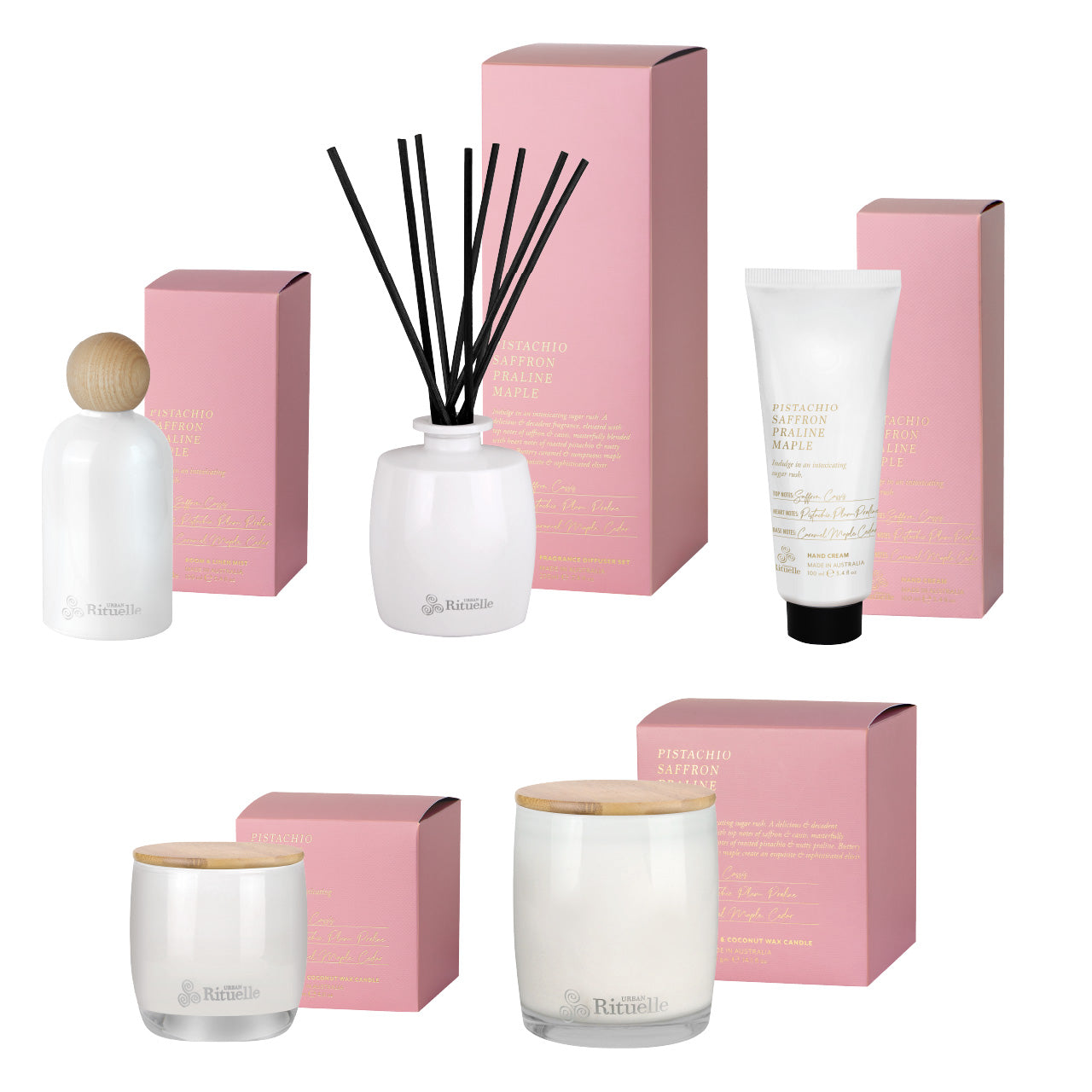 Apotheca Single Fragrance Package - Pistachio, Saffron, Praline, Maple