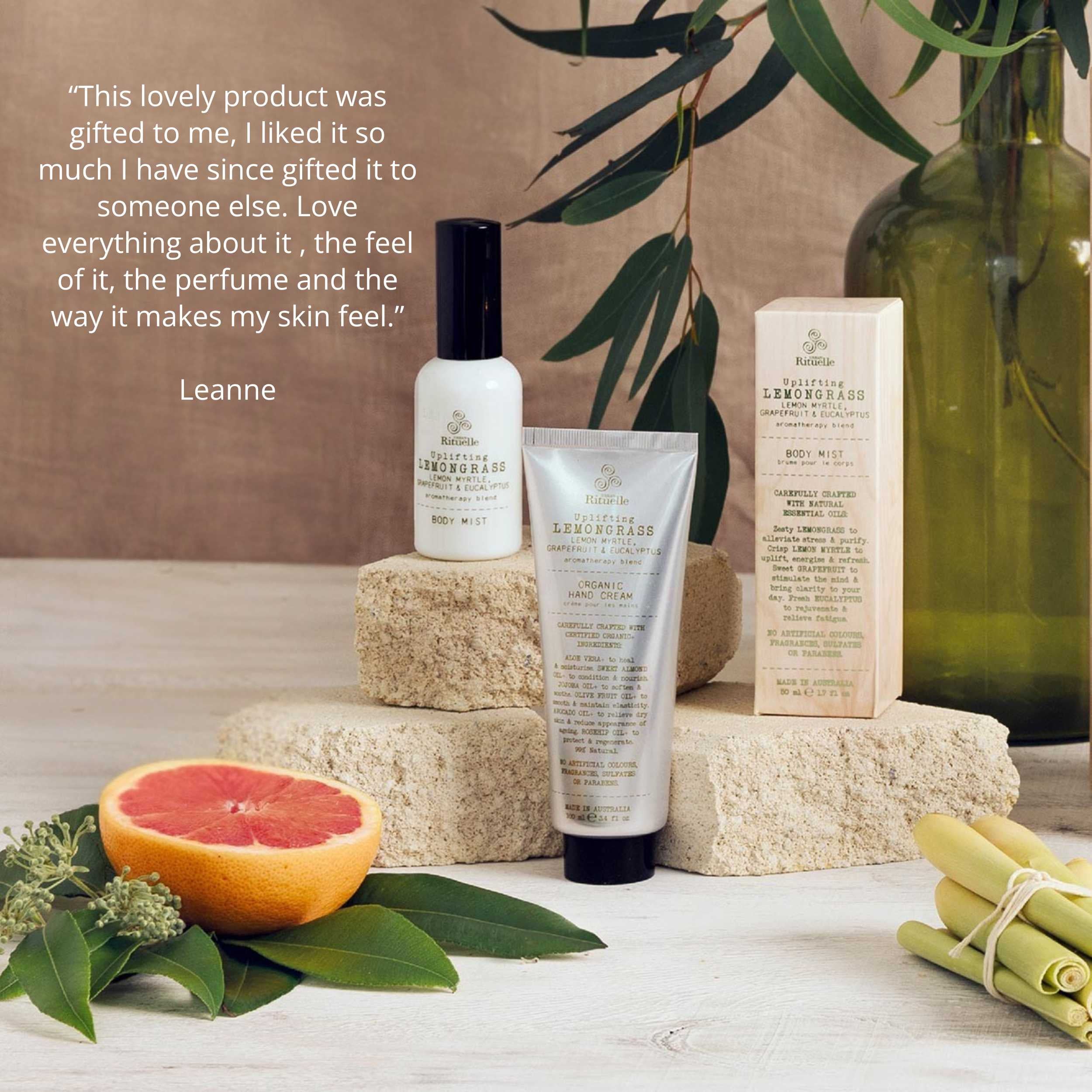 Lemongrass, Lemon Myrtle, Grapefruit & Eucalyptus<br> Organic Hand Cream | 100ml