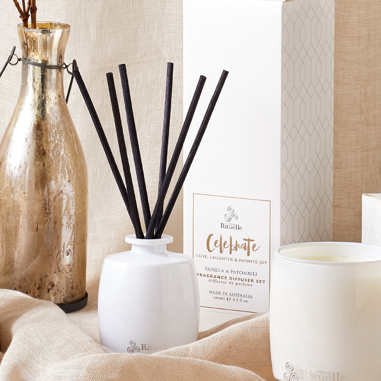 Celebrate • Vanilla & Patchouli<br> TESTER: Fragrance Diffuser Set