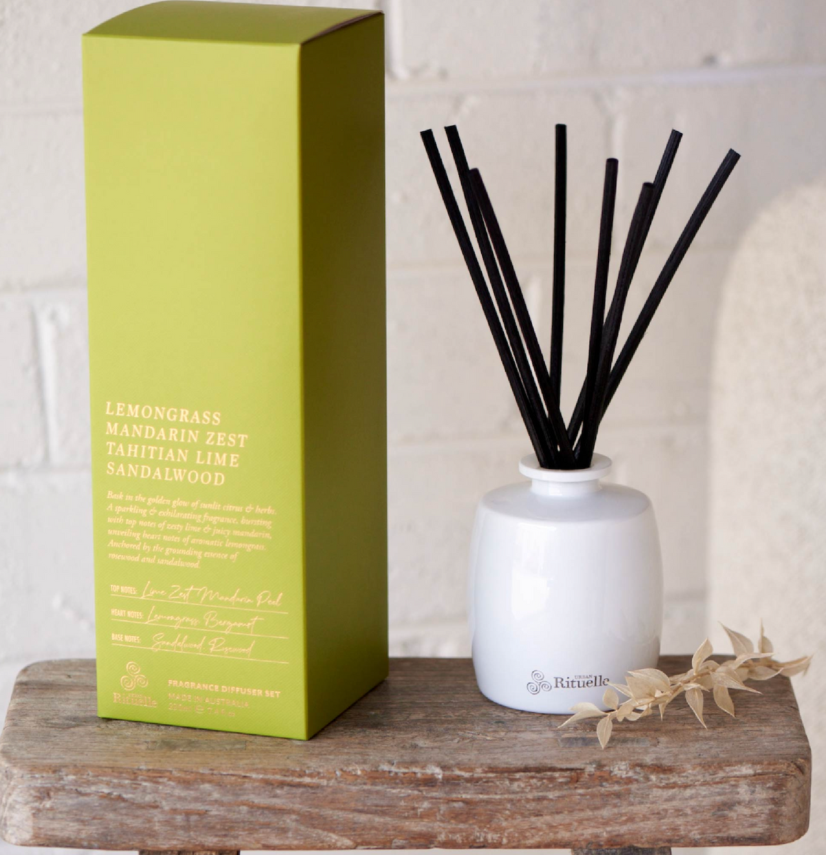 Lemongrass, Mandarin Zest, Tahitian Lime, Sandalwood<br> Fragrance Diffuser Set | 220ml
