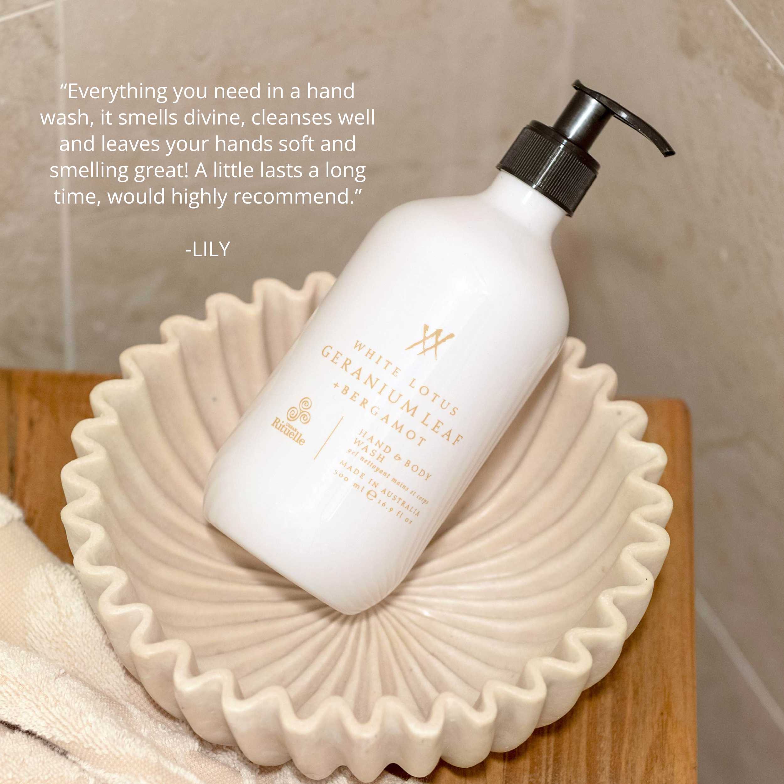 White Lotus, Geranium Leaf & Bergamot<br> Hand & Body Wash | 500ml