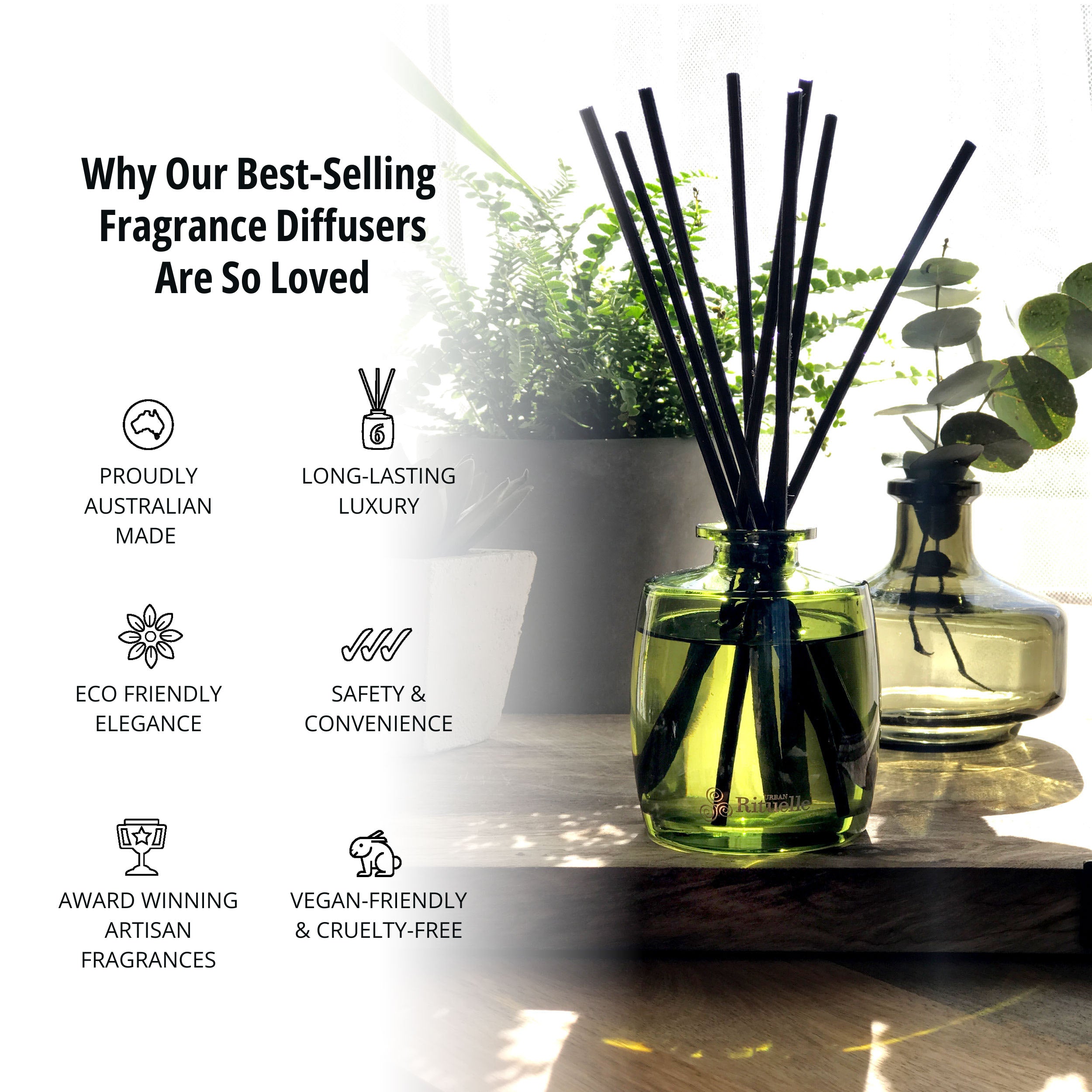 Lemongrass, Lemon Myrtle, Grapefruit & Eucalyptus<br> Mini Fragrance Diffuser Set | 90ml
