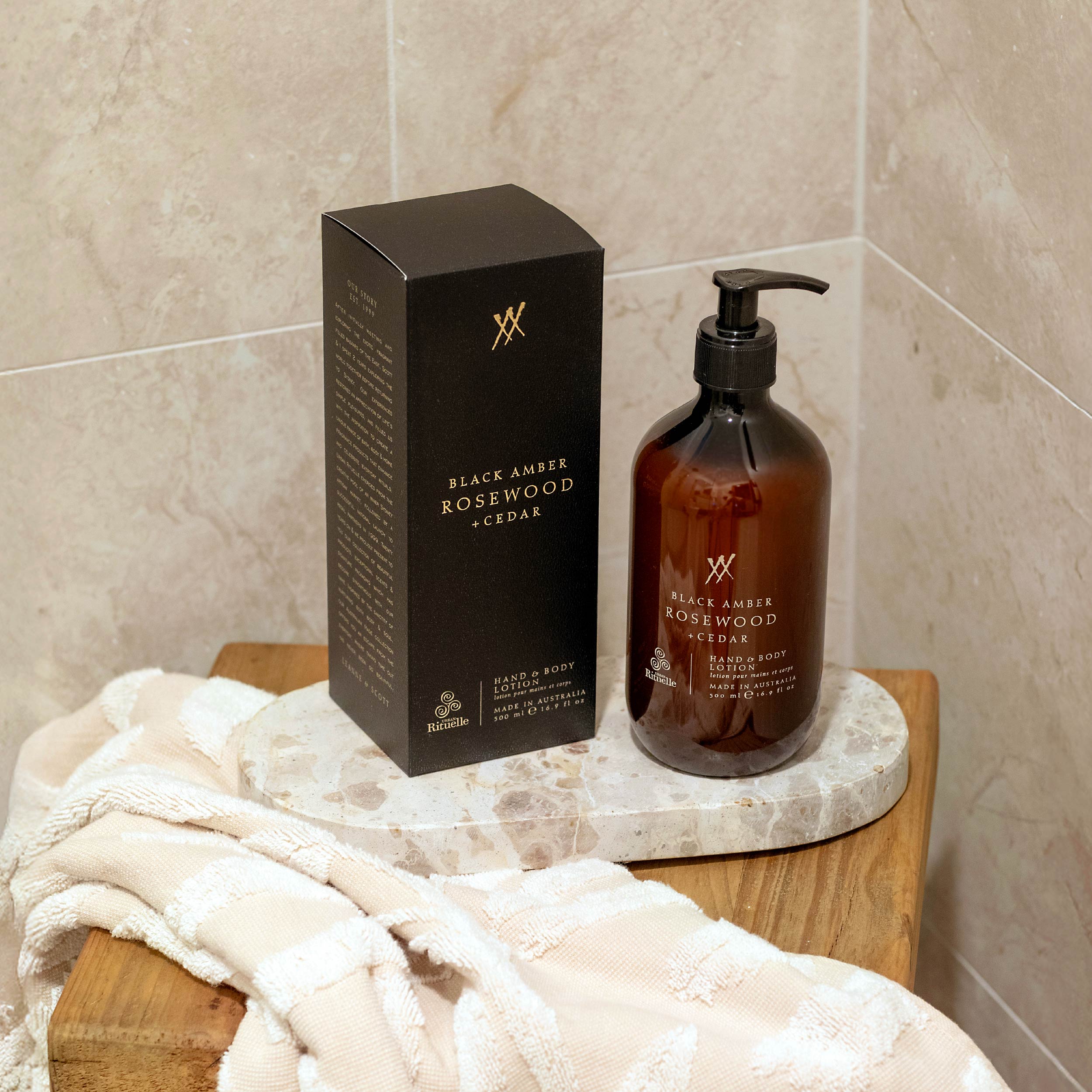Black Amber, Rosewood & Cedar<br> Hand & Body Lotion | 500ml