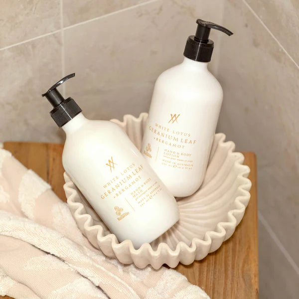 White Lotus, Geranium Leaf & Bergamot<br> Hand & Body Lotion | 500ml
