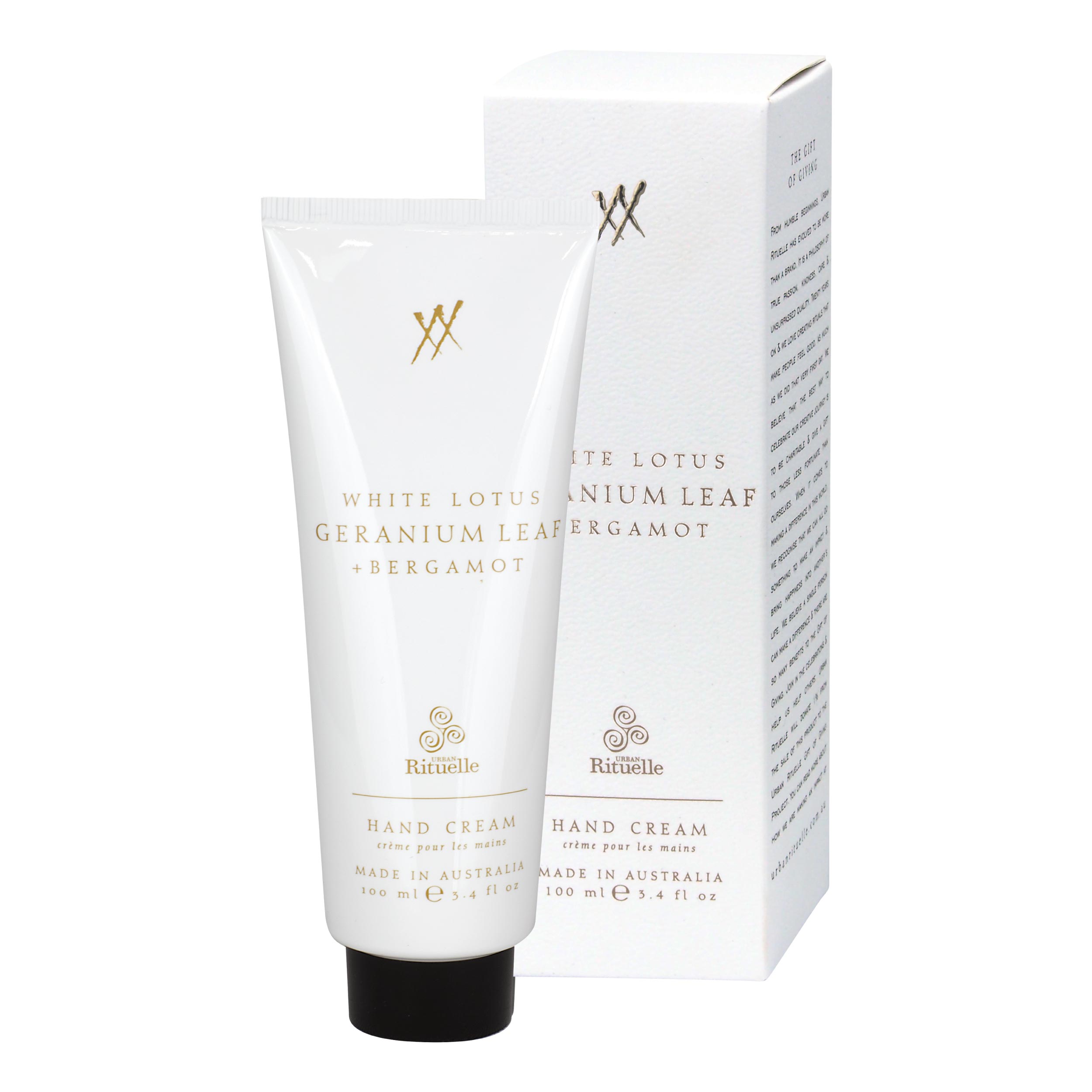 White Lotus, Geranium Leaf & Bergamot<br> Tester: Hand Cream | 100ml