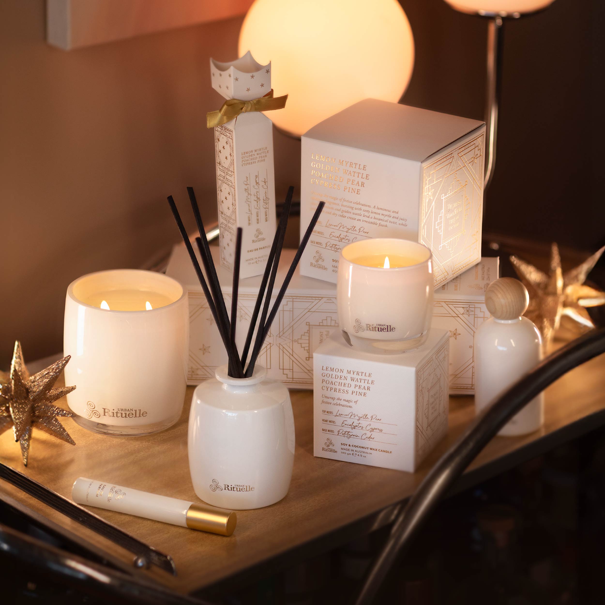 Apotheca Single Fragrance Package - Lemon Myrtle, Golden Wattle, Poached Pear, Cypress Pine