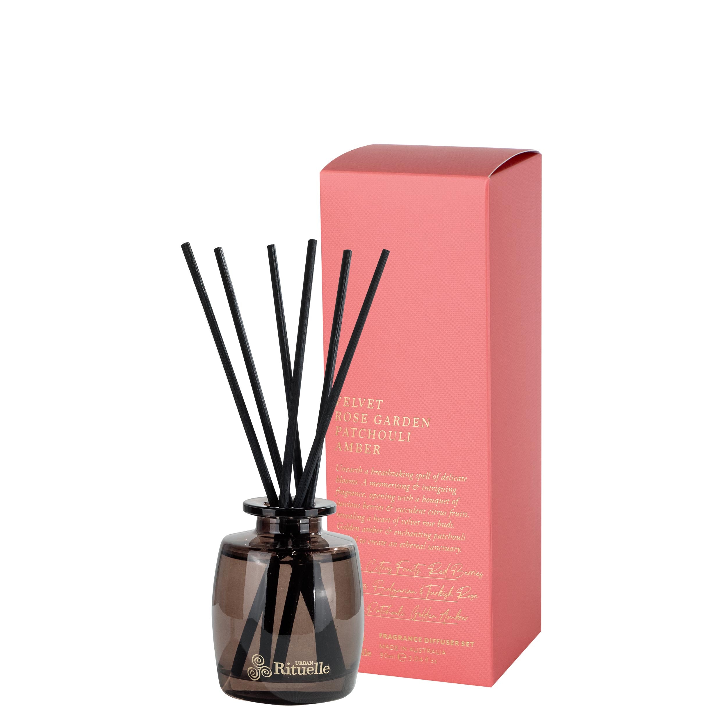 Velvet Rose Garden, Patchouli, Amber<br> Fragrance Diffuser Set | 90ml