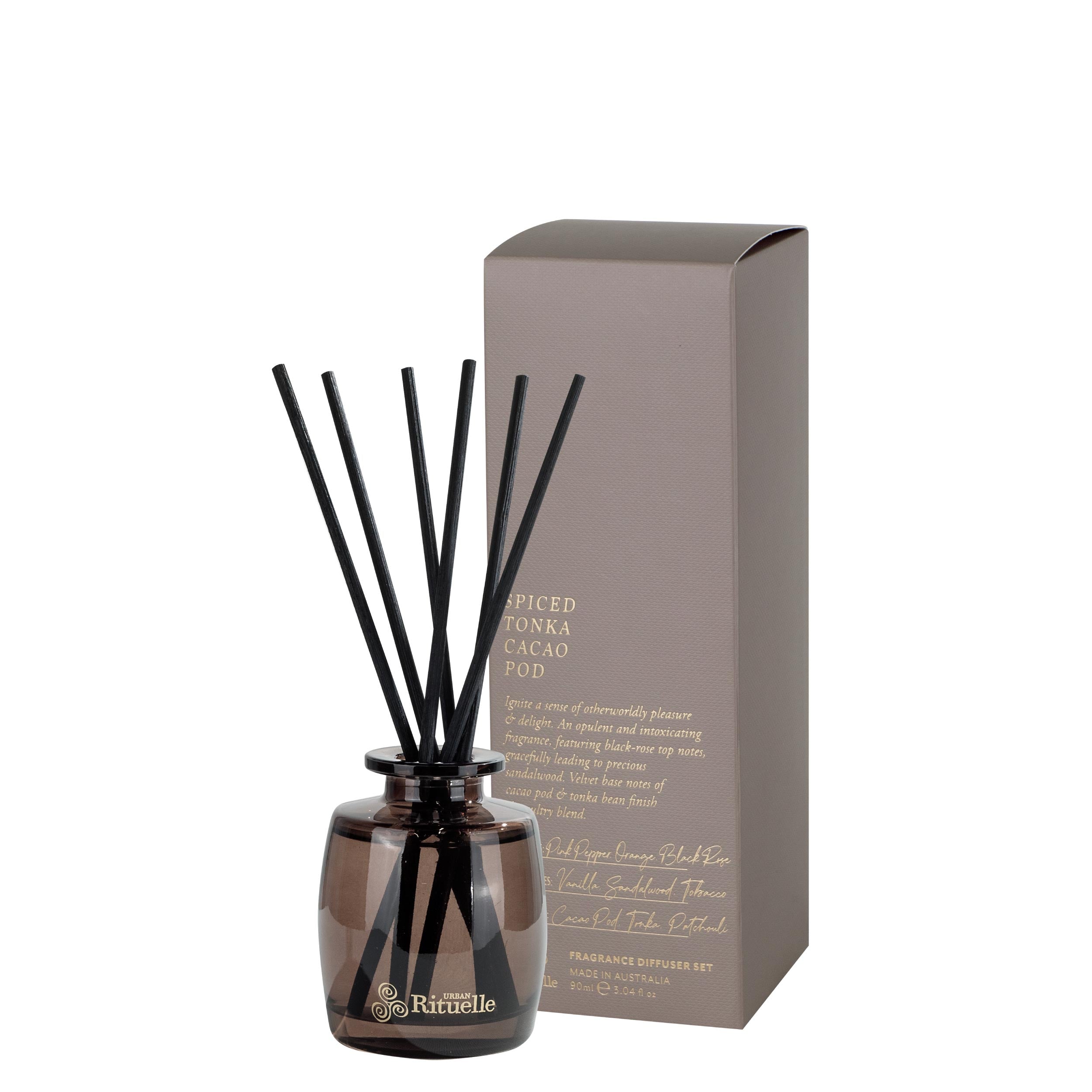 Spiced Tonka, Cacao Pod<br> Fragrance Diffuser Set | 90ml