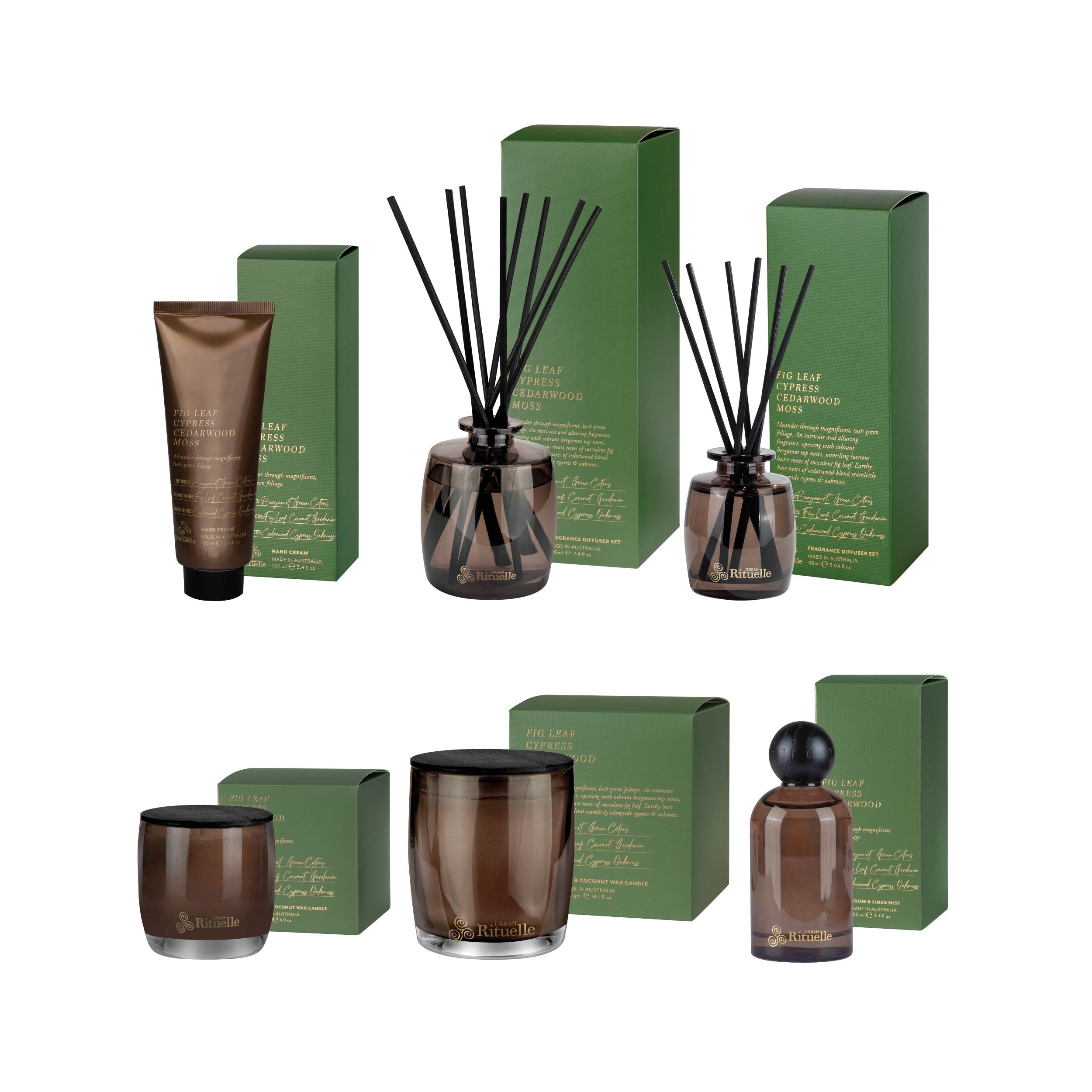 Apotheca Single Fragrance Package - Fig Leaf, Cypress, Cedarwood, Moss