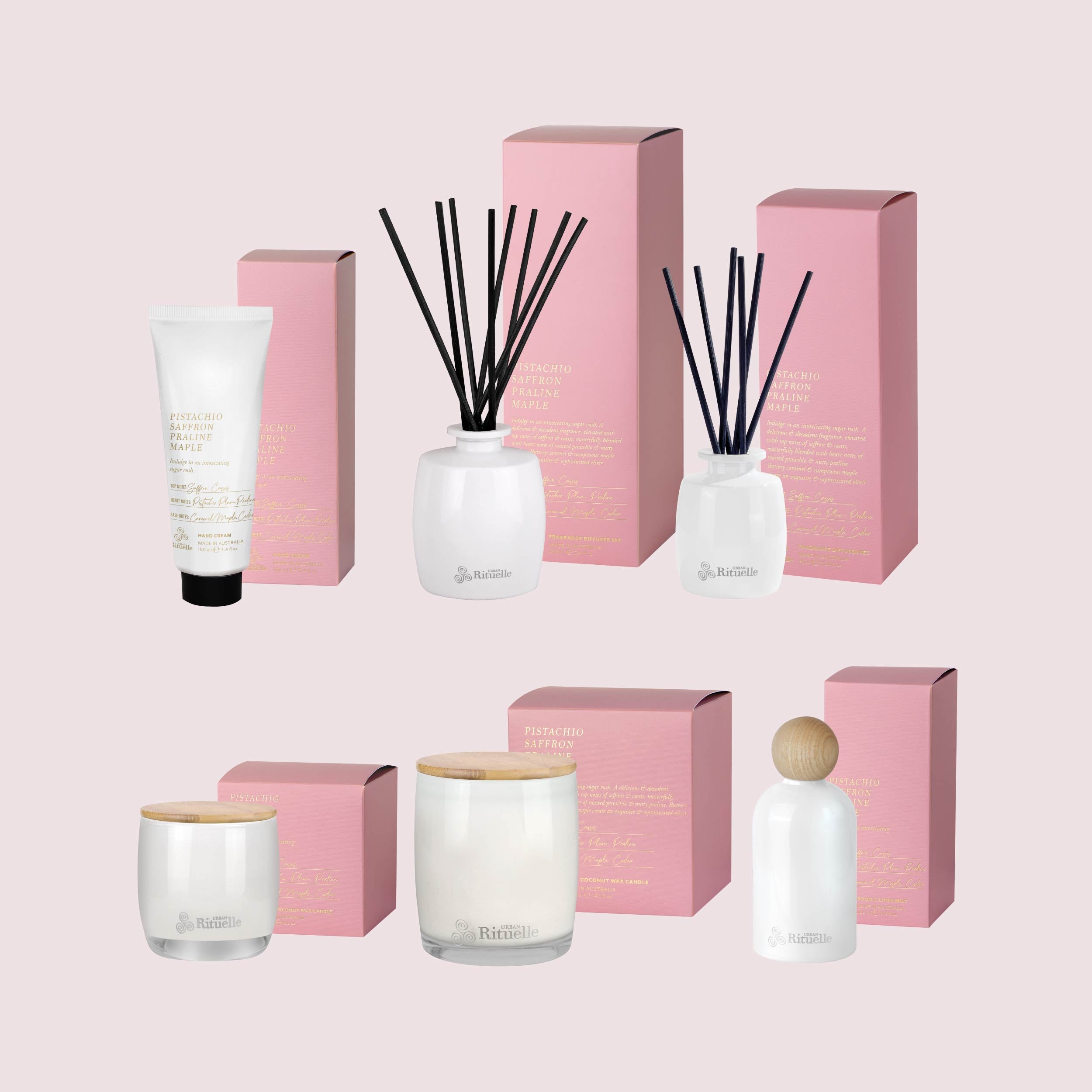 Apotheca Single Fragrance Package - Pistachio, Saffron, Praline, Maple