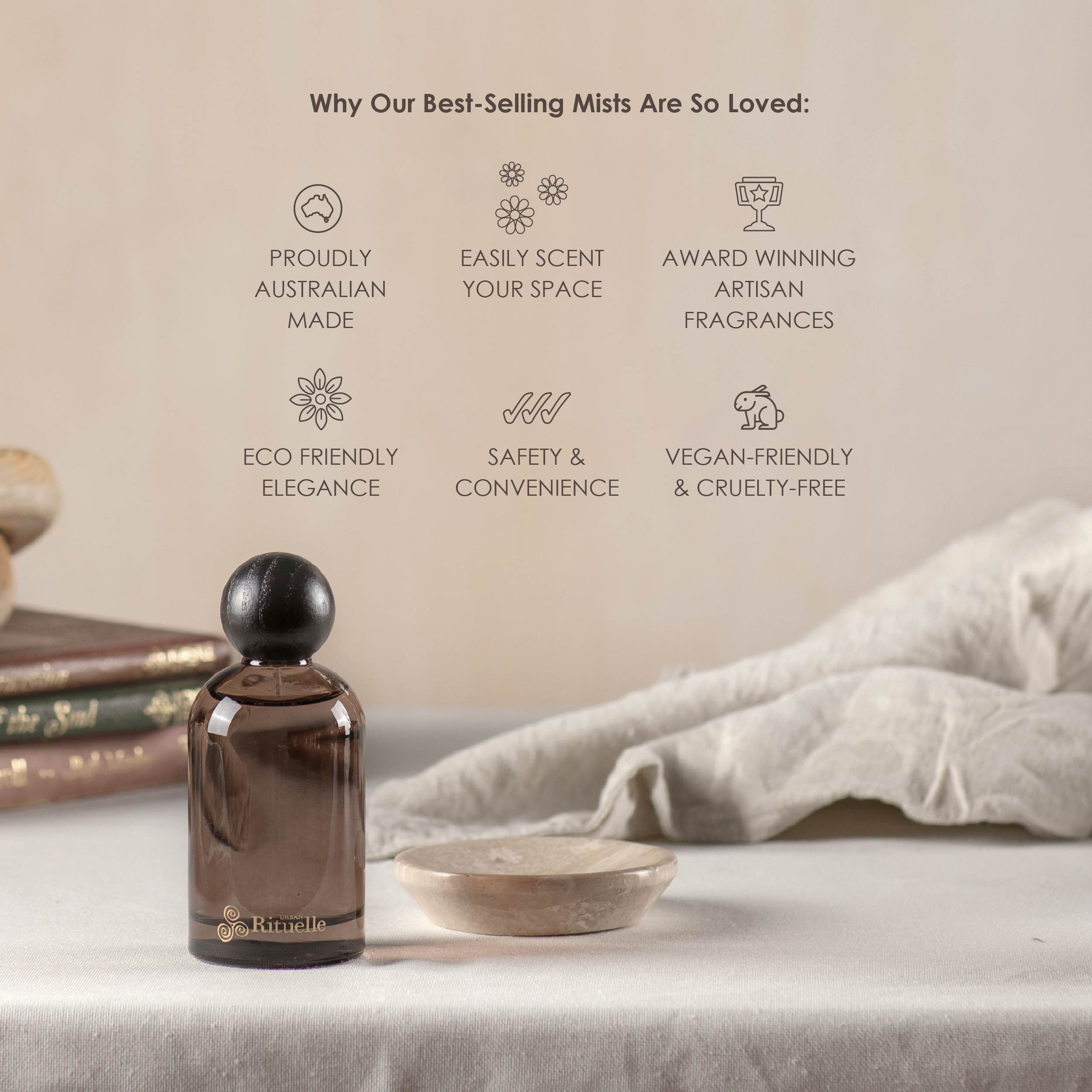 Nectarine, Honey Blossom, Bergamot, Vetiver<br> Room & Linen Mist | 100ml