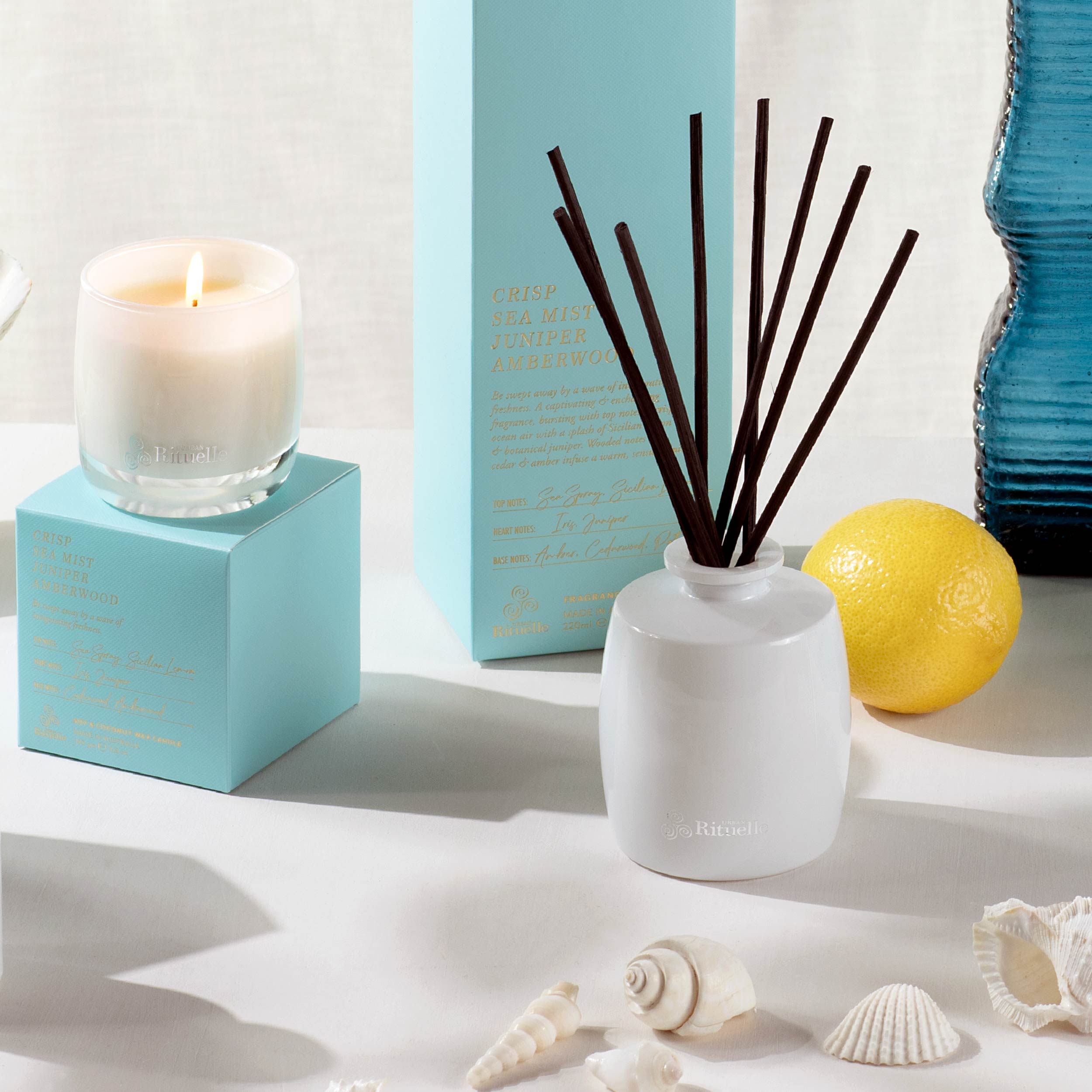 Crisp Sea Mist, Juniper, Amberwood<br> TESTER: Fragrance Diffuser Set