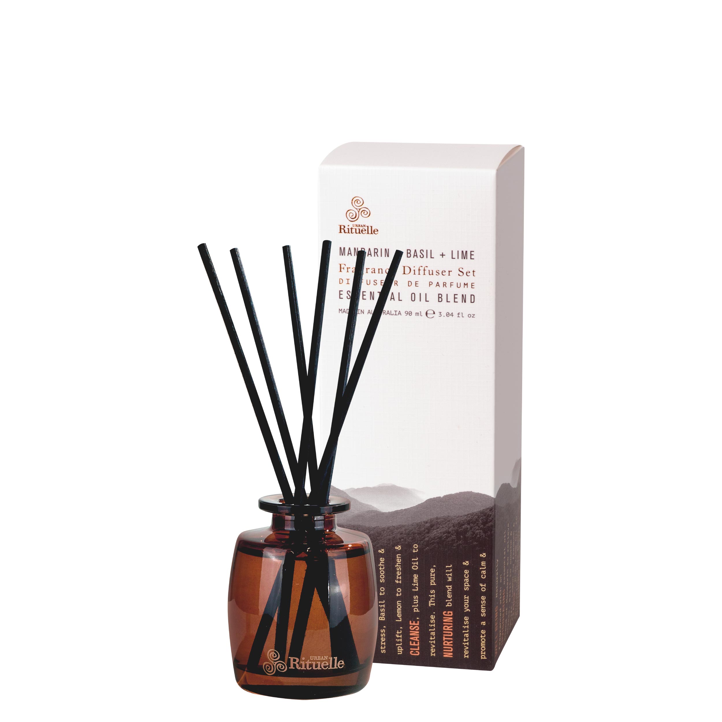 Mandarin, Basil & Lime<br> Mini Fragrance Diffuser Set | 90ml