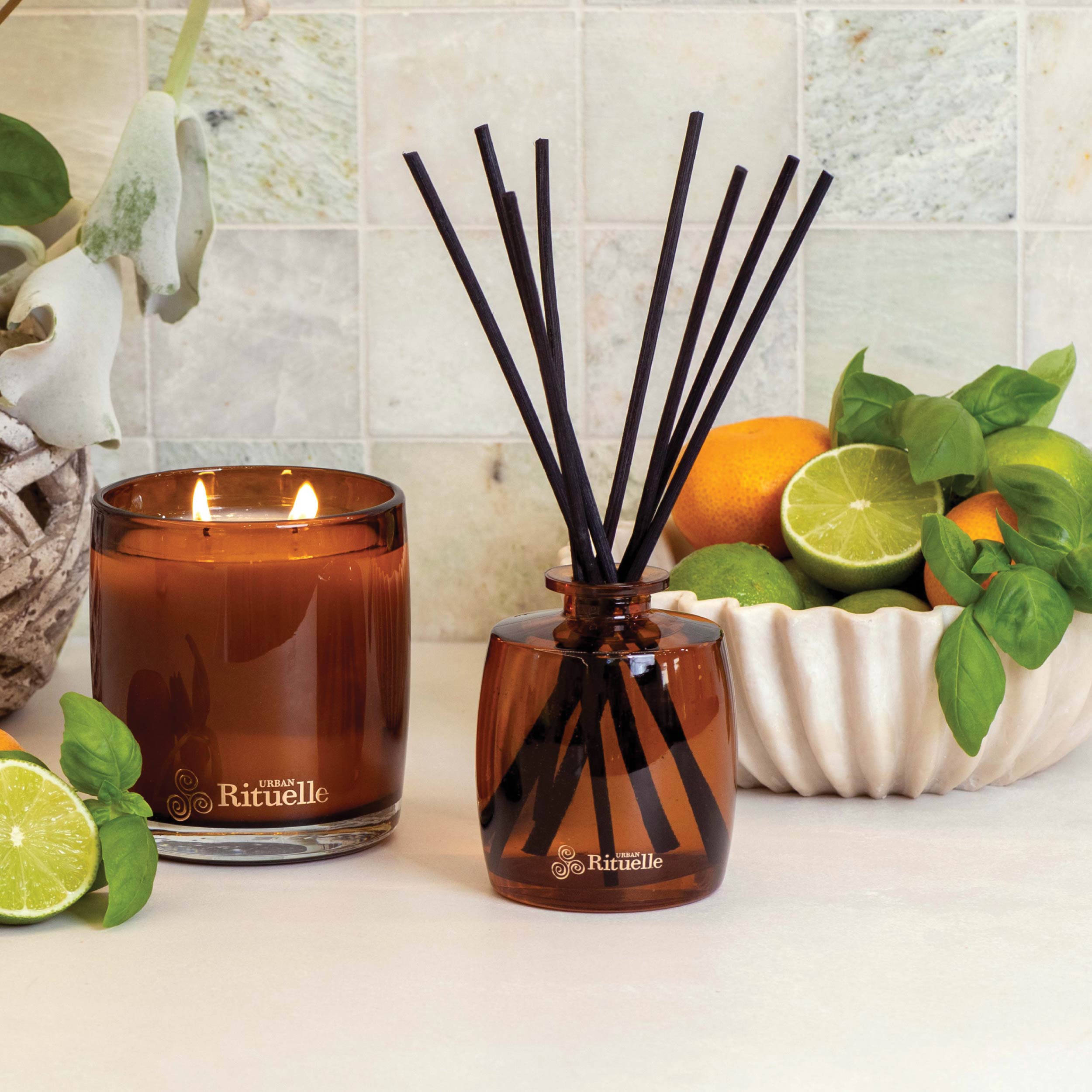 Mandarin, Basil & Lime<br> Fragrance Diffuser Set | 220ml
