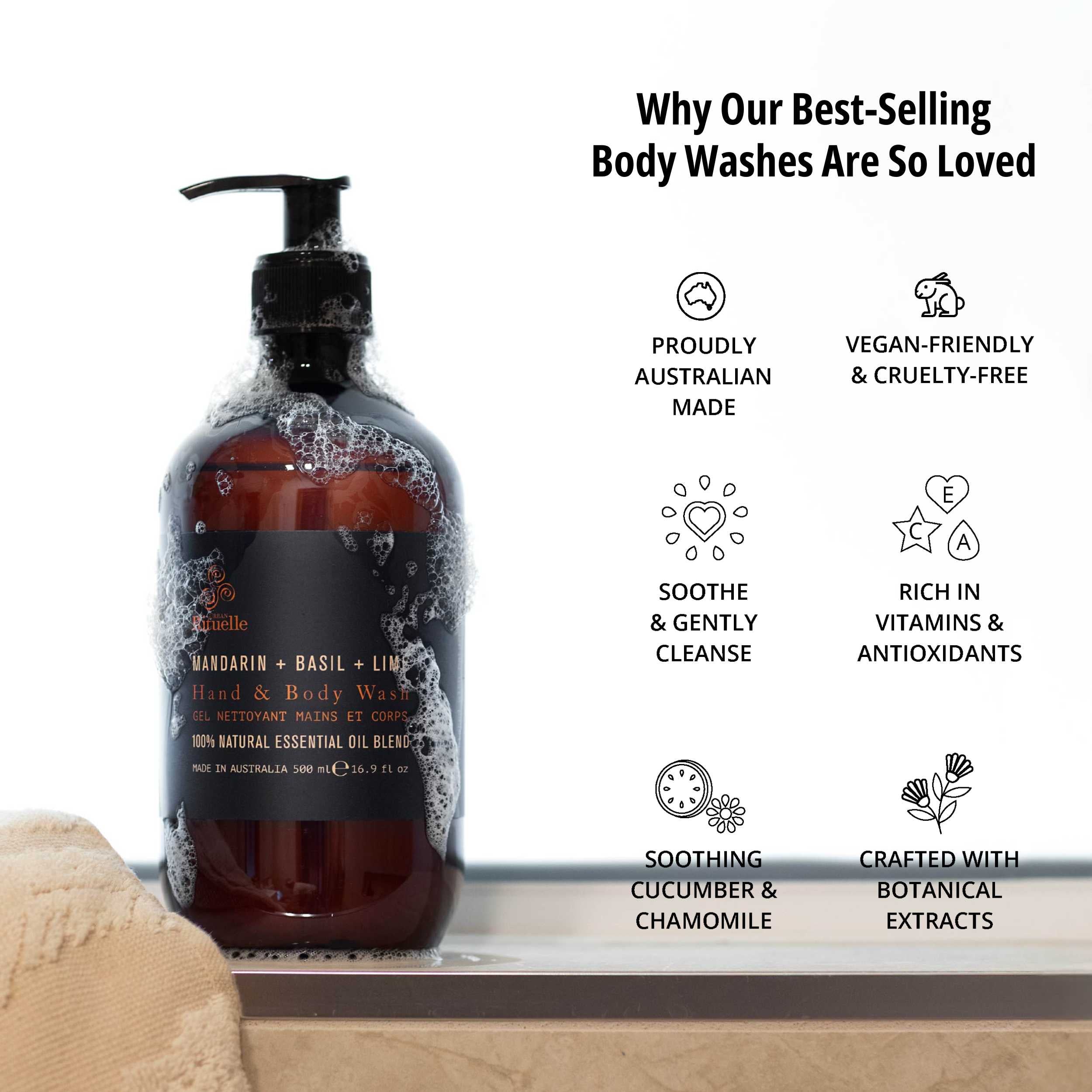 Mandarin, Basil & Lime<br> Hand & Body Wash | 500ml