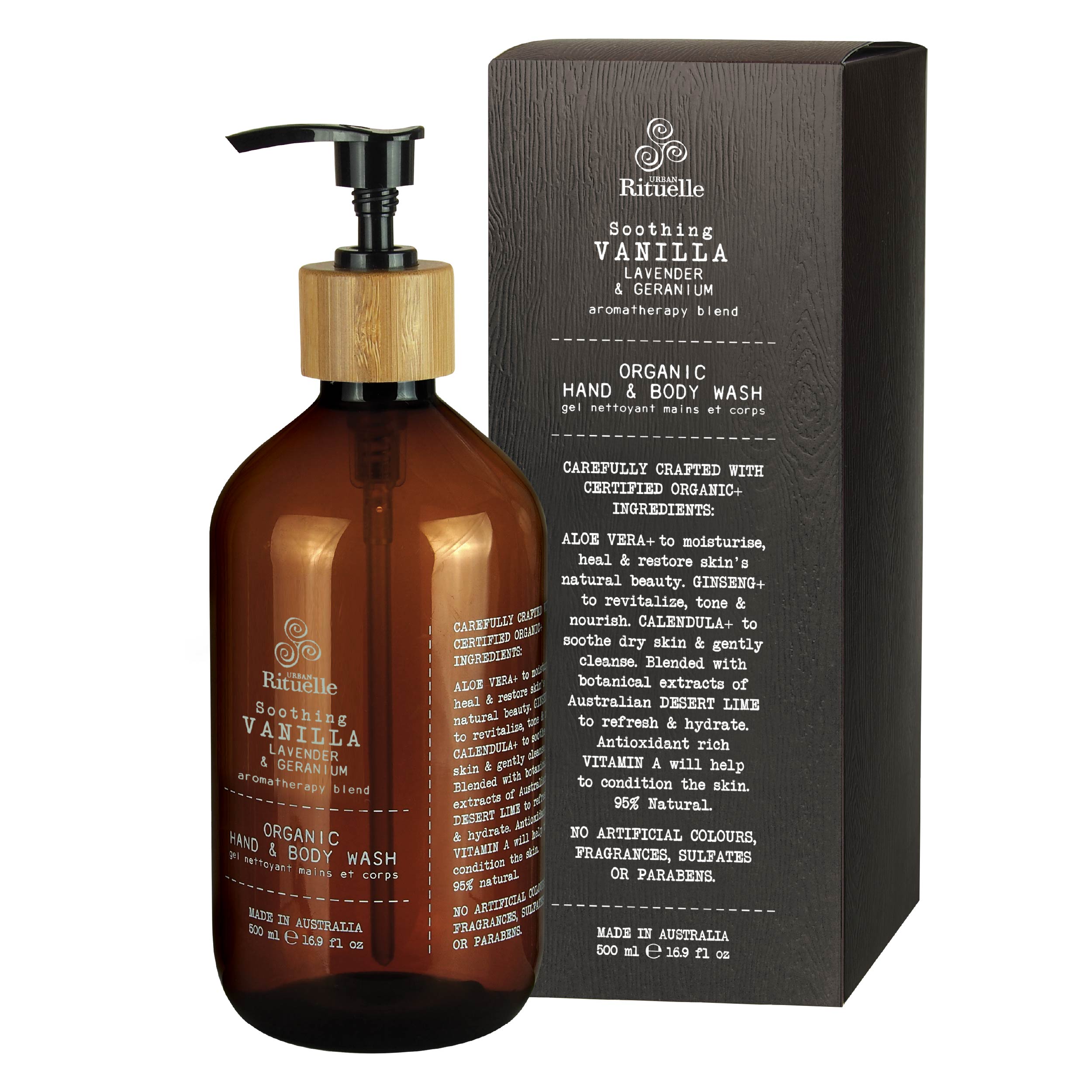 Vanilla, Lavender & Geranium<br> Organic Hand & Body Wash | 500ml