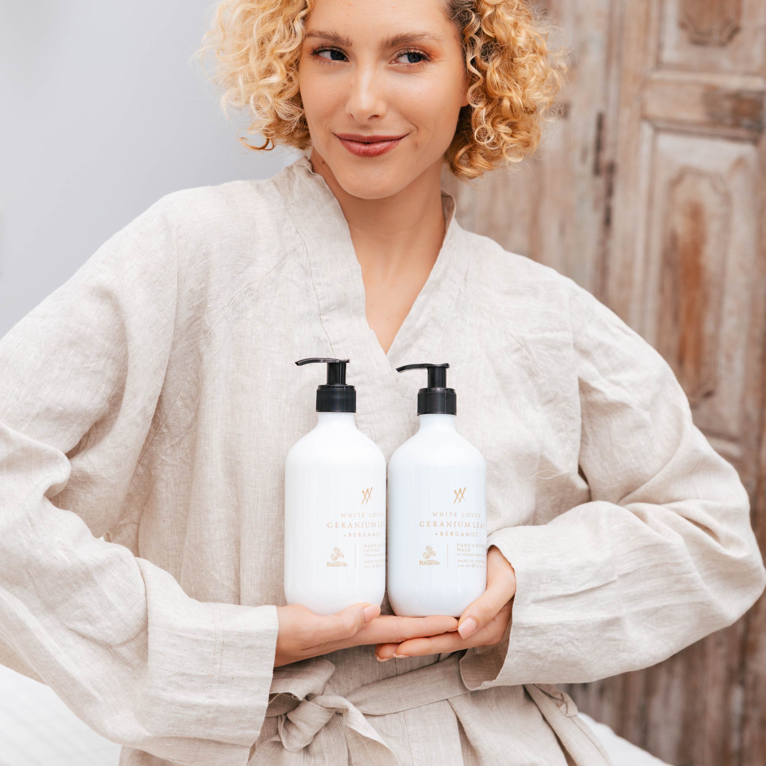 White Lotus, Geranium Leaf & Bergamot<br> Cleanse & Nourish Gift Duet | 2 x 500ml