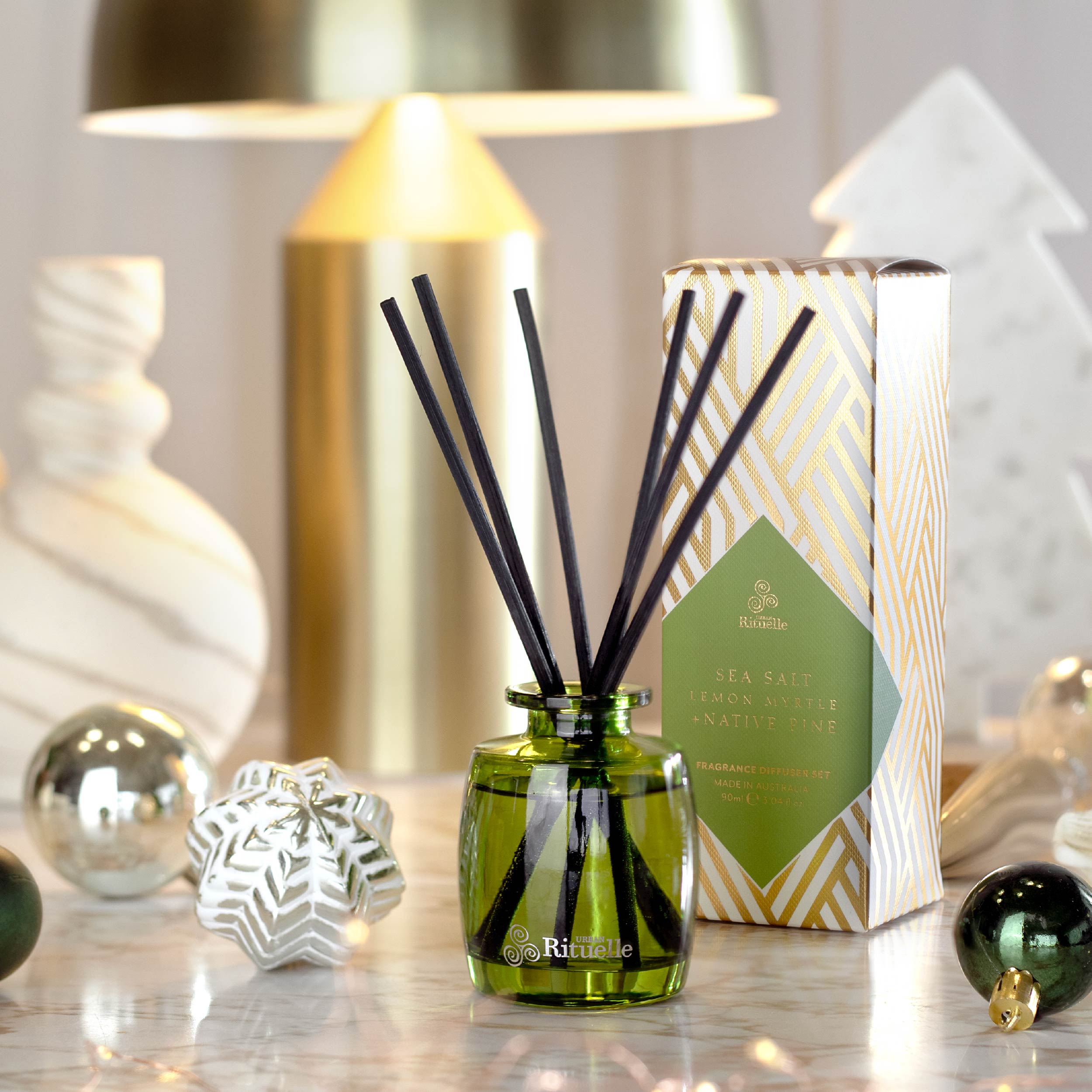Sea Salt, Lemon Myrtle + Native Pine <br> Mini Fragrance Diffuser Set | 90ml
