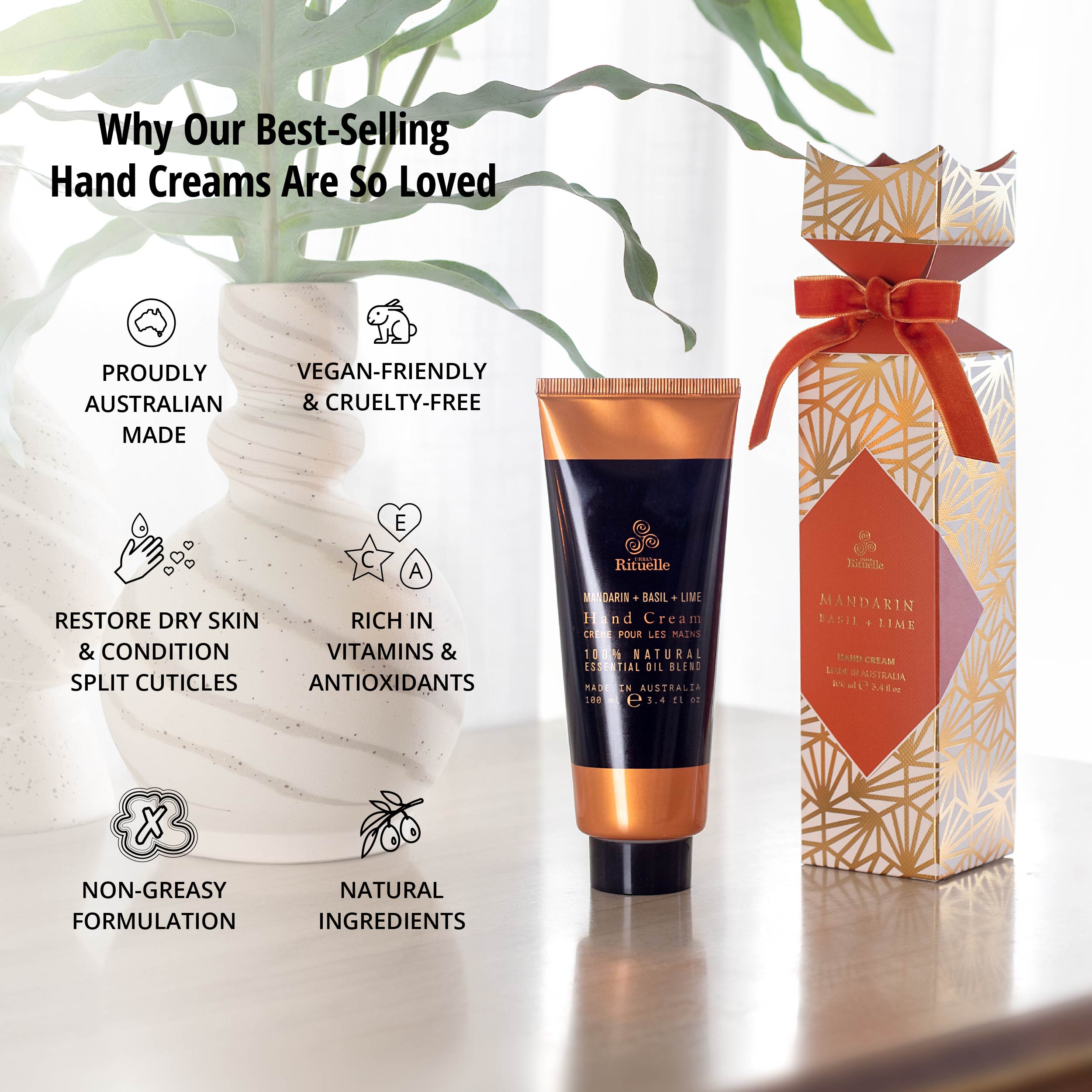 Mandarin, Basil & Lime<br> Hand Cream Bon Bon | 100ml