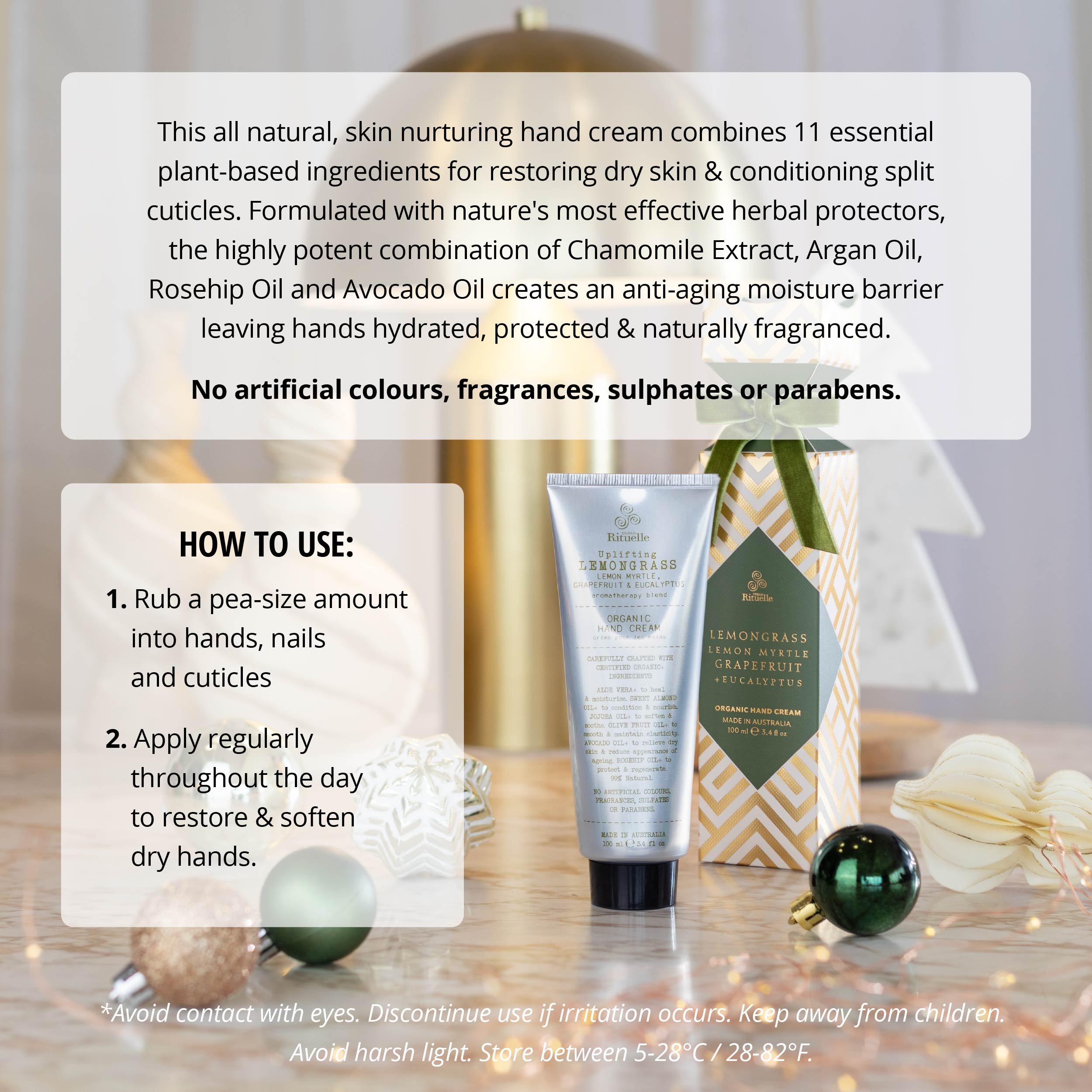 Lemongrass, Lemon Myrtle, Grapefruit & Eucalyptus<br> Hand Cream Bon Bon | 100ml