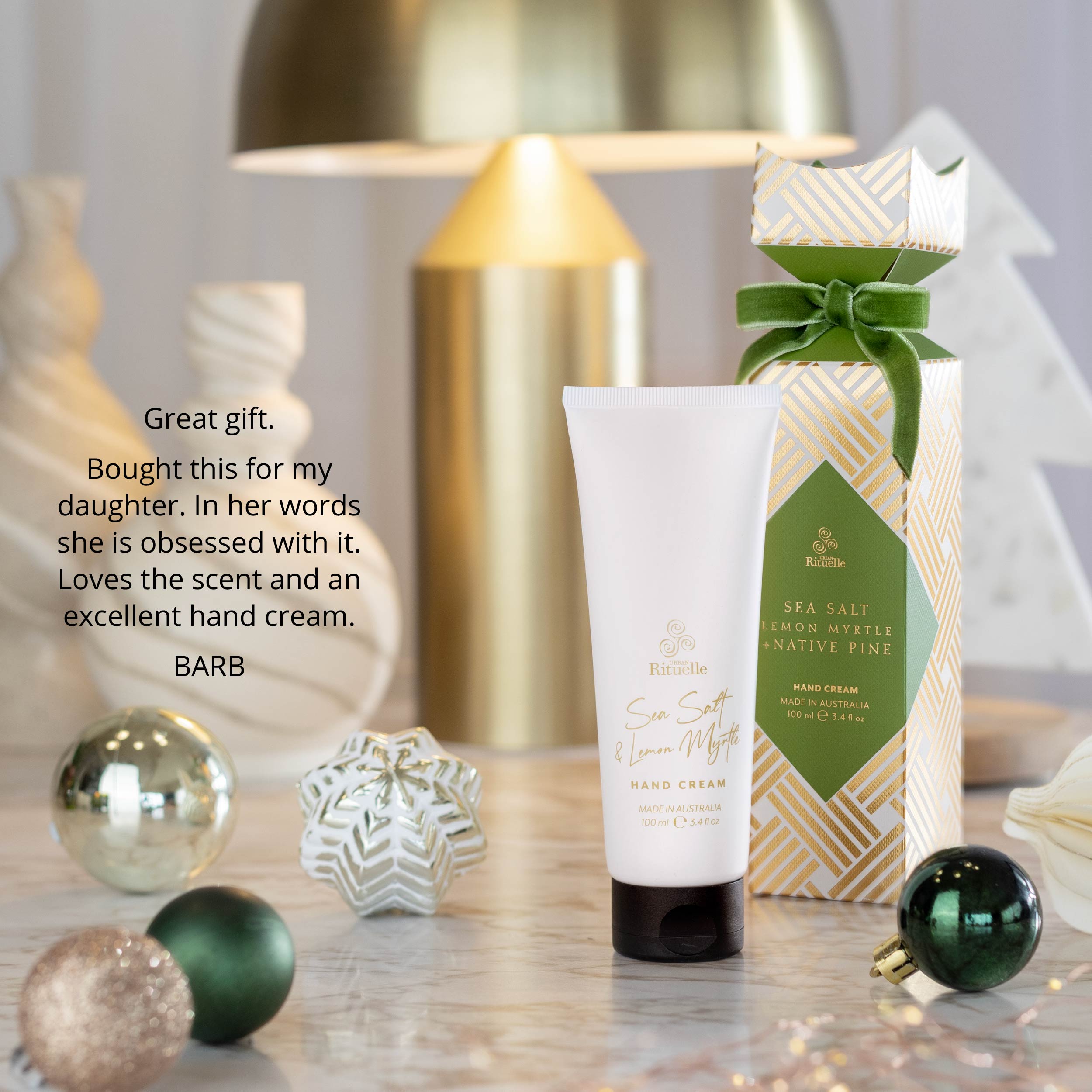 Sea Salt, Lemon Myrtle + Native Pine <br> Hand Cream Bon Bon | 100ml