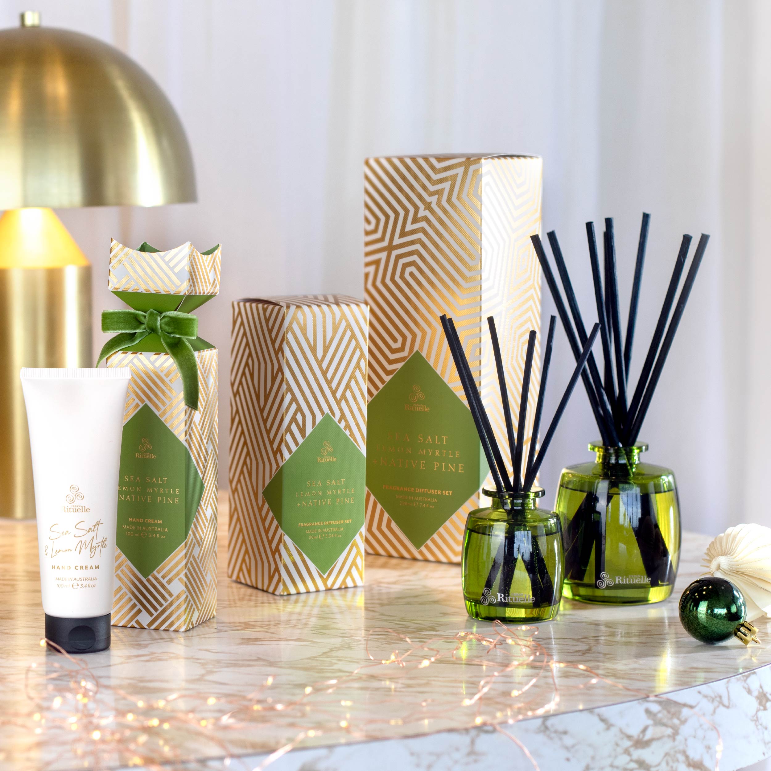 Sea Salt, Lemon Myrtle + Native Pine <br> Scented Soy Candle | 400gm