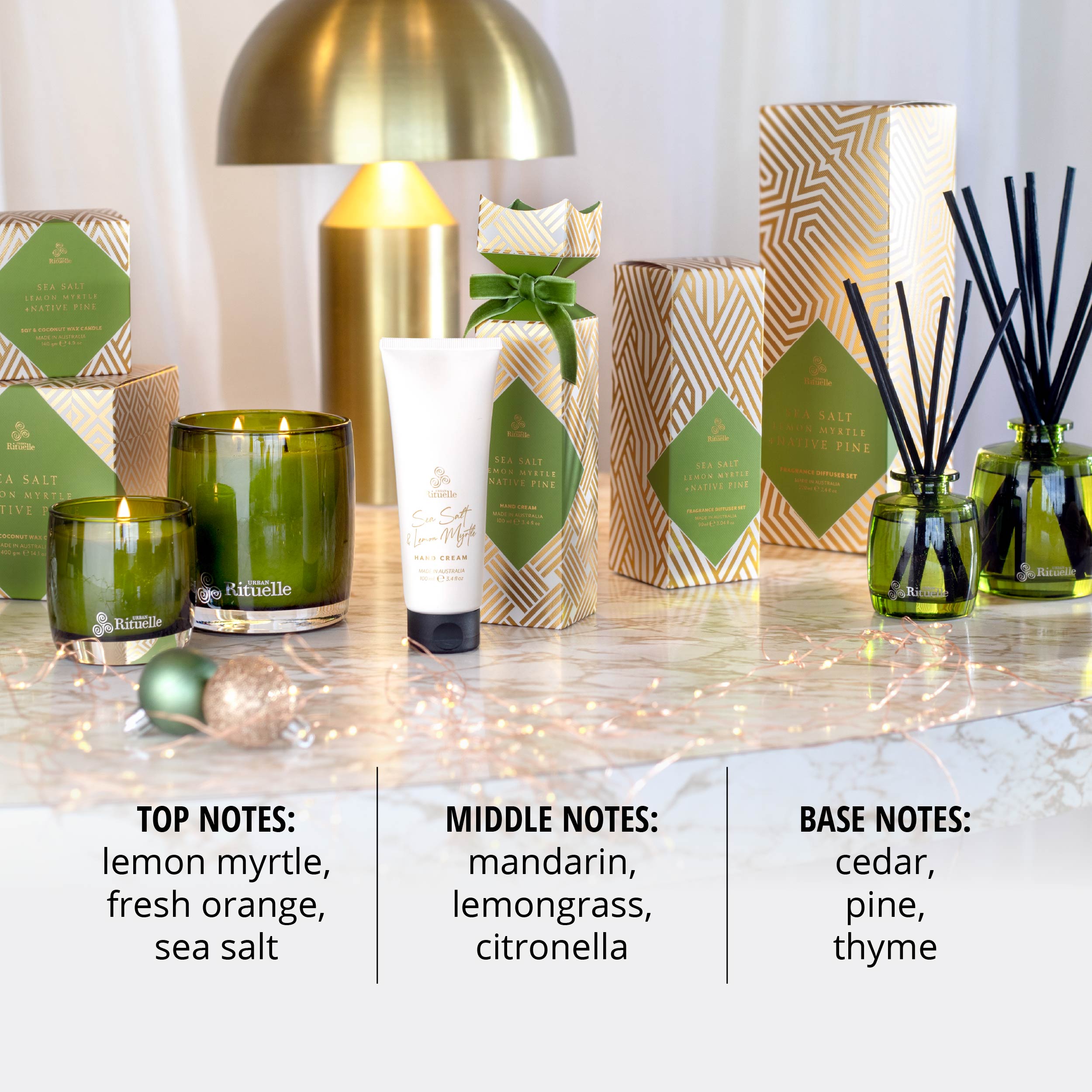 Sea Salt, Lemon Myrtle + Native Pine <br> Hand Cream Bon Bon | 100ml