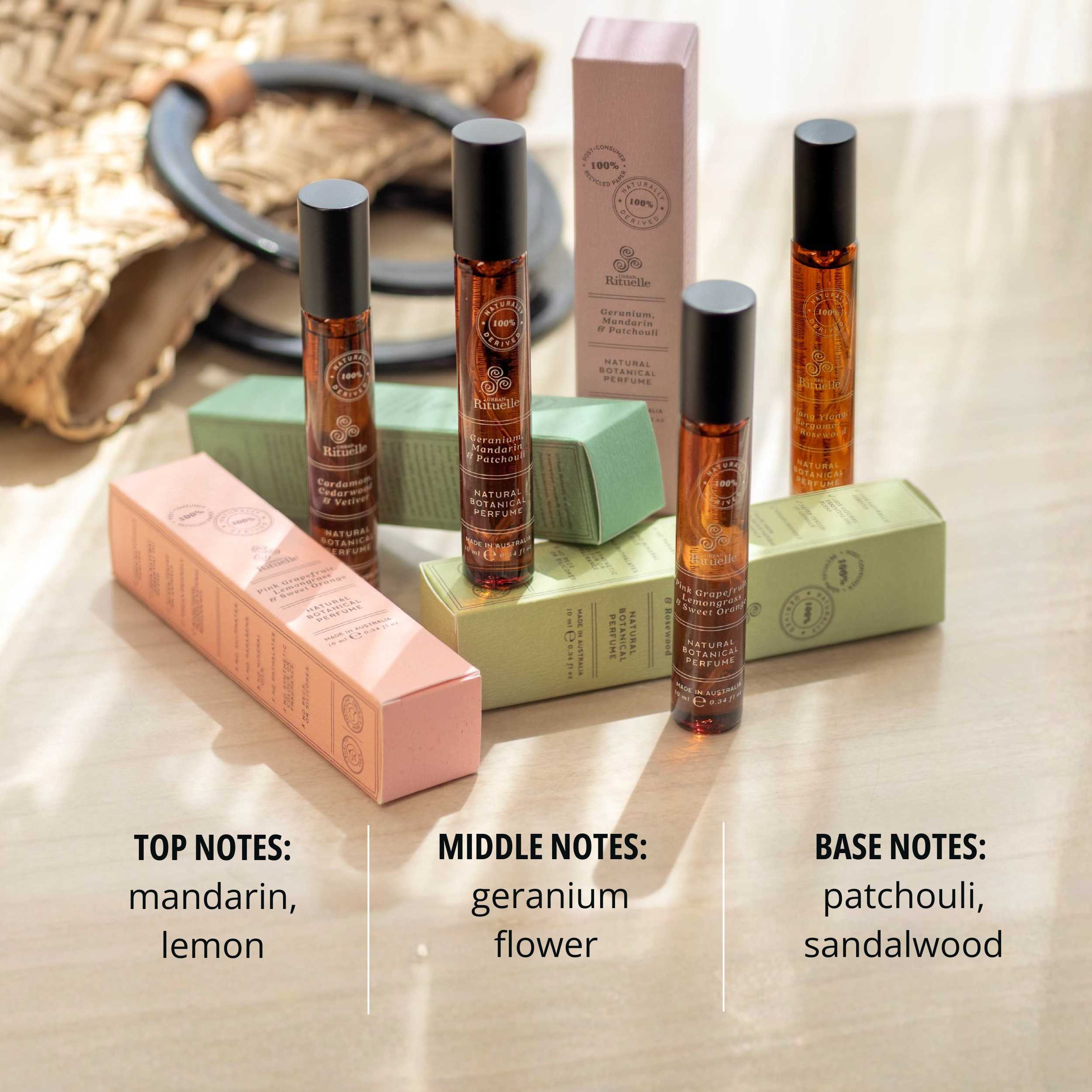 Geranium, Mandarin & Patchouli<br> Natural Botanical Perfume | 10ml