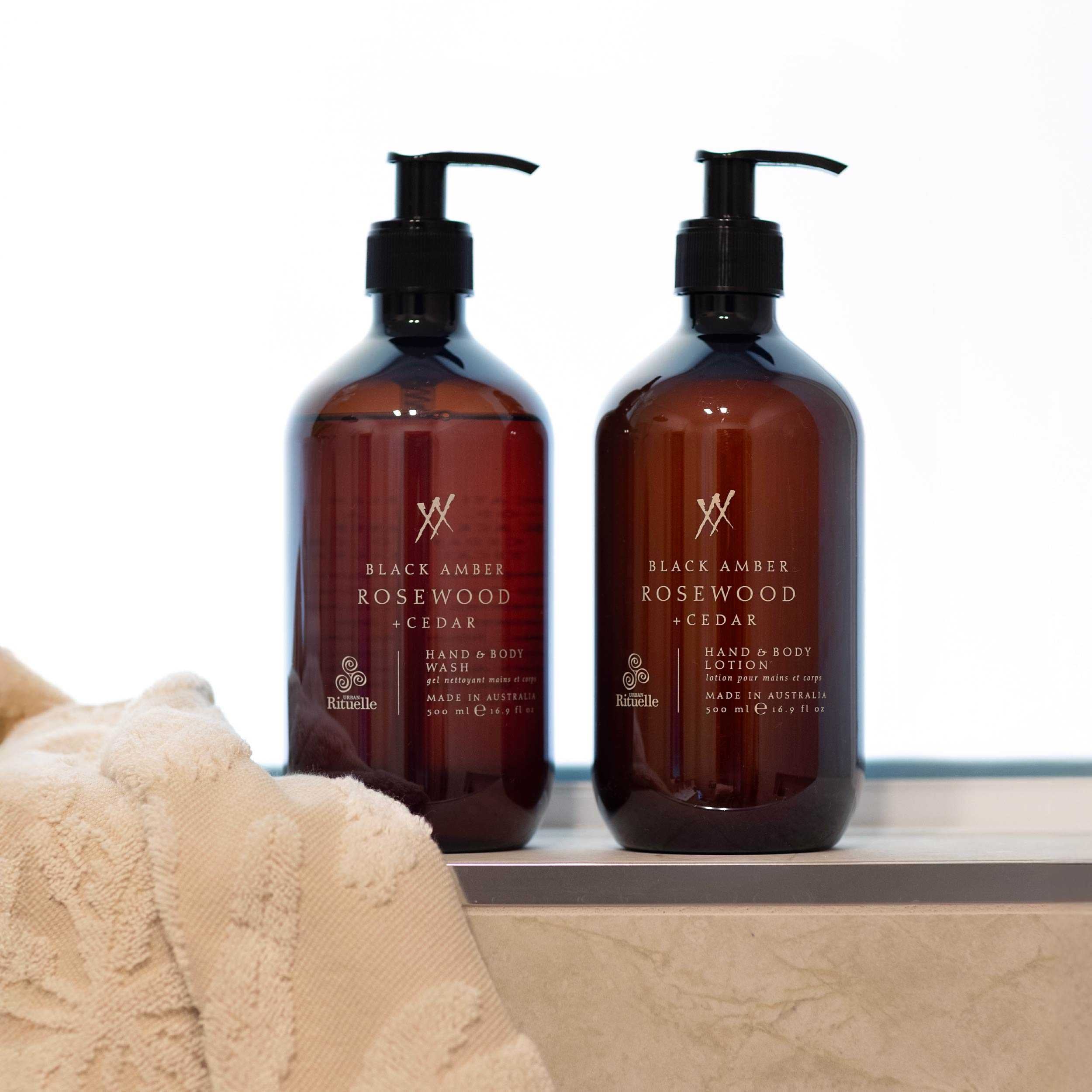 Black Amber, Rosewood & Cedar<br> Cleanse & Nourish Gift Duet | 2 x 500ml